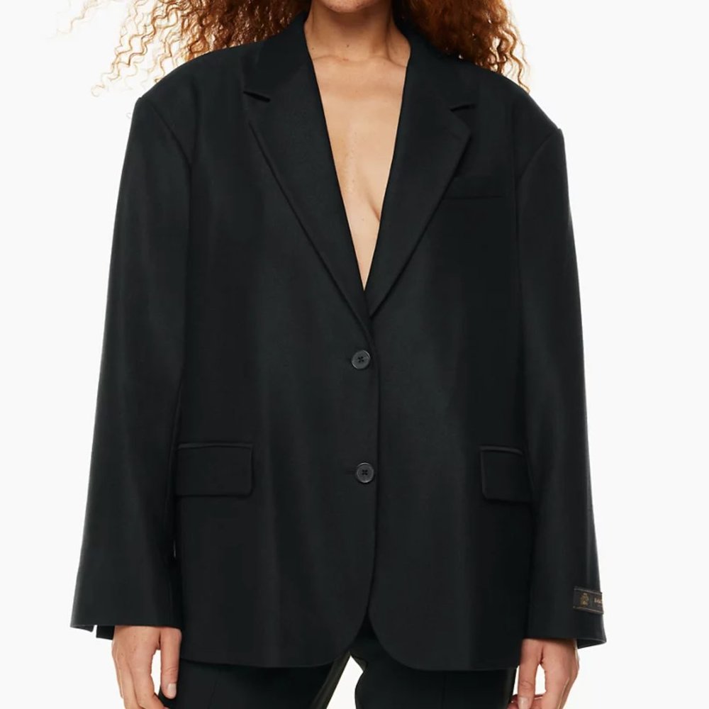 NWT Aritzia Babaton Vogue Blazer in Black Wool - M